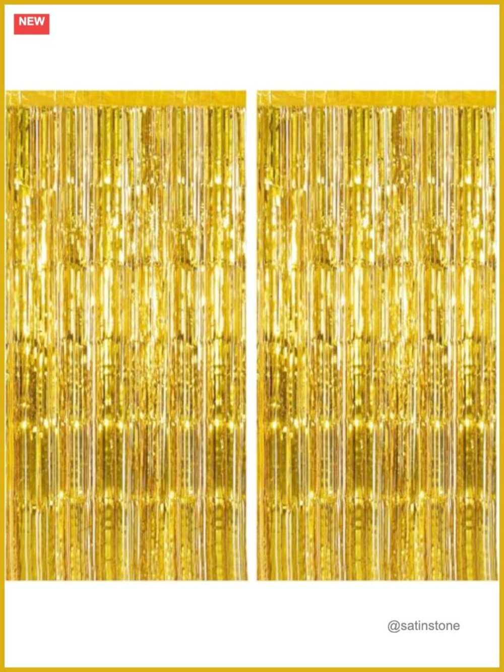 Gold Foil Fringe Curtain Backdrop Party Decorations 2 Pack Photo Booth